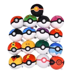 Pkm.store Pokeball & Pokebälle-15 Stk. Pokemon Ball Plusch Keychain Masterball Kollektion