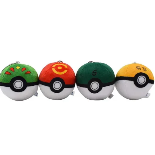 Pkm.store Pokeball & Pokebälle-15 Stk. Pokemon Ball Plusch Keychain Masterball Kollektion