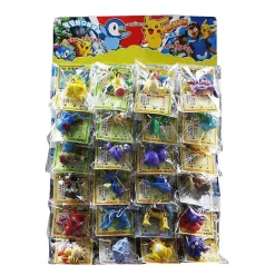 Pkm.store Sonstiges Merchandise-24 Stk. Pokemon Figuren (Ca. 2-6Cm) Mit Karten