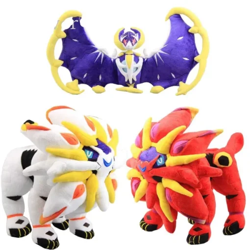 Pkm.store Pokemon Kuscheltiere-Alola Solgaleo, Lunala, Necrozma Pokemon Stofftier (25-50Cm)
