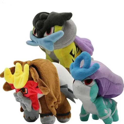 Pkm.store Pokemon Kuscheltiere-20Cm Suicune, Entei Oder Raikou Stofftier Pokemon Figuren (Ca. 20Cm)