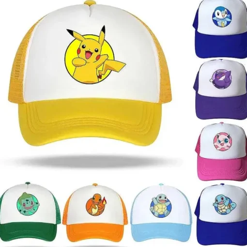 Pkm.store Sommer-Coole Sommer Baseball Caps Mit Pikachu Und Pokemon Motiven