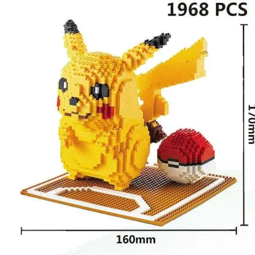 Pkm.store Pokemon Bausteine-Detektiv Pikachu Baustein-Modell (15Cm X 15Cm X 15Cm)