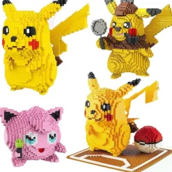 Pkm.store Detektiv Pikachu-Detektiv Pikachu Baustein-Modell (15Cm X 15Cm X 15Cm)