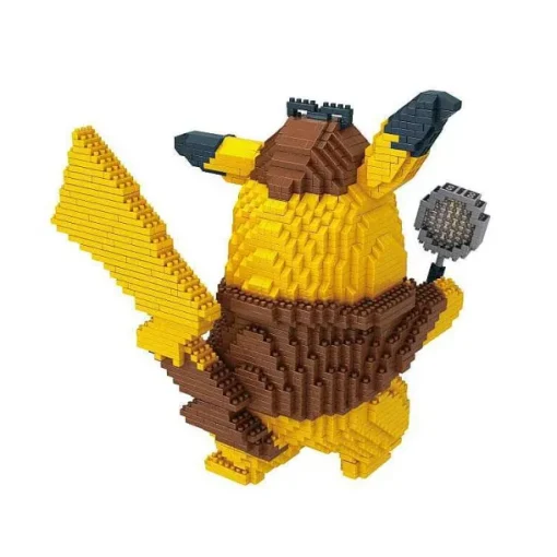 Pkm.store Detektiv Pikachu-Detektiv Pikachu Baustein-Modell (15Cm X 15Cm X 15Cm)