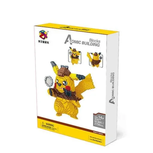 Pkm.store Detektiv Pikachu-Detektiv Pikachu Baustein-Modell (15Cm X 15Cm X 15Cm)