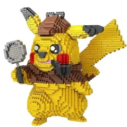 Pkm.store Detektiv Pikachu-Detektiv Pikachu Baustein-Modell (15Cm X 15Cm X 15Cm)