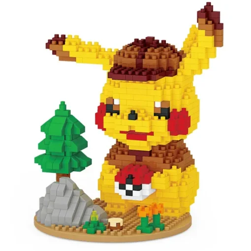 Pkm.store Detektiv Pikachu-Detektiv Pikachu Klemm Baustein Set (675 Bausteine)