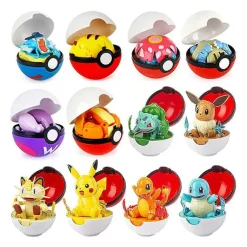Pkm.store Pokeball & Pokebälle-6Er Set Grose Pokebälle Mit Pokemon Figuren Spielzeug