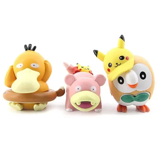 Pkm.store Pokemon Figuren-Evoli Eevee, Pikachu, Enton Etc. Cosplay Figuren - 6 Stk. Om Set