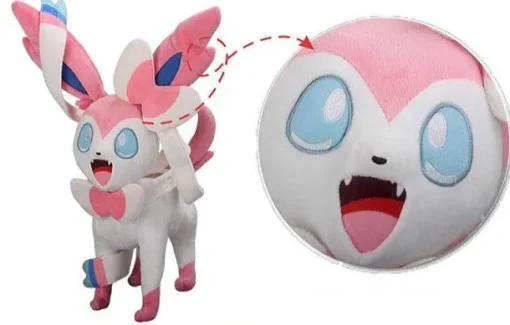 Pkm.store Pokemon Kuscheltiere-Feelinara / Sylveon Plusch Pokemon Ca. 30Cm Anime Look