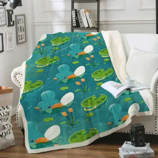 Pkm.store Herbst & Winter-Flauschige Pokemon Flanell Decke