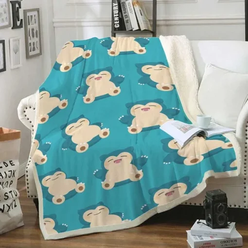 Pkm.store Herbst & Winter-Flauschige Pokemon Flanell Decke