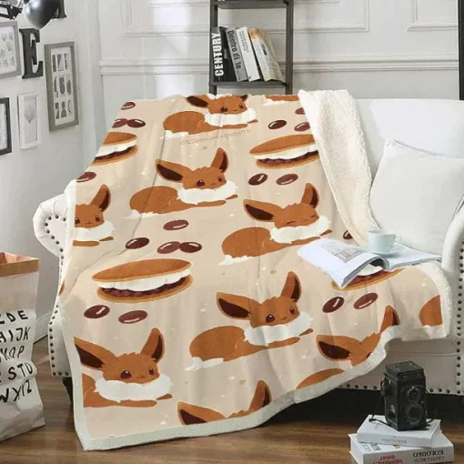 Pkm.store Herbst & Winter-Flauschige Pokemon Flanell Decke
