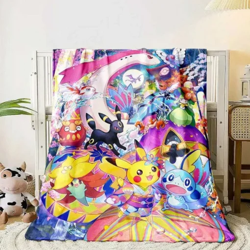 Pkm.store Herbst & Winter-Flauschige Weiche Decken Mit Pikachu Und Evoli Motiven