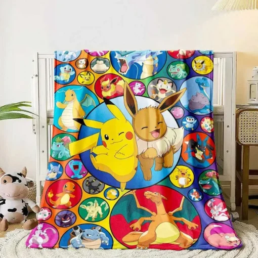 Pkm.store Herbst & Winter-Flauschige Weiche Decken Mit Pikachu Und Evoli Motiven
