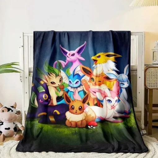 Pkm.store Herbst & Winter-Flauschige Weiche Decken Mit Pikachu Und Evoli Motiven