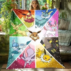 Pkm.store Herbst & Winter-Flauschige Weiche Decken Mit Pikachu Und Evoli Motiven
