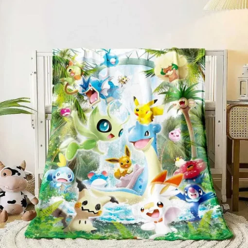 Pkm.store Herbst & Winter-Flauschige Weiche Decken Mit Pikachu Und Evoli Motiven