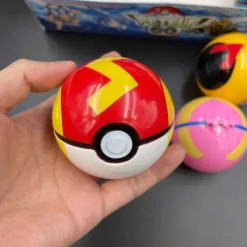 Pkm.store Pokeball & Pokebälle-Grose Pokebälle (Ca. 8Cm) Mit Figuren (8 Stk. Im Spiel Set)