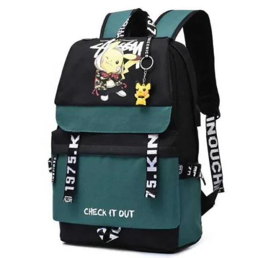 Pkm.store Rucksäcke & Taschen-Groser Pokemon Schulrucksack Mit Usb Ladebuchse Im Pikachu Look