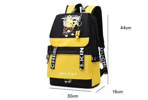 Pkm.store Rucksäcke & Taschen-Groser Pokemon Schulrucksack Mit Usb Ladebuchse Im Pikachu Look