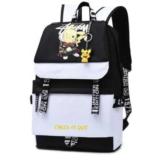 Pkm.store Rucksäcke & Taschen-Groser Pokemon Schulrucksack Mit Usb Ladebuchse Im Pikachu Look