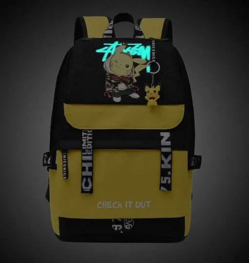 Pkm.store Rucksäcke & Taschen-Groser Pokemon Schulrucksack Mit Usb Ladebuchse Im Pikachu Look