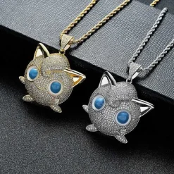 Pkm.store Pokemon Schmuck-Jigglypuff Pummeluff Halskette Hip Hop Style Pokemon