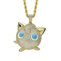 Pkm.store Pokemon Schmuck-Jigglypuff Pummeluff Halskette Hip Hop Style Pokemon