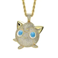 Pkm.store Pokemon Schmuck-Jigglypuff Pummeluff Halskette Hip Hop Style Pokemon