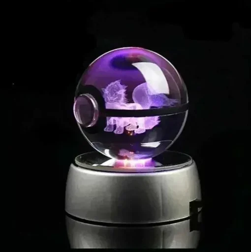 Pkm.store Pokeball & Pokebälle-Kristall Pokeball Mit 3D Effekt Realxo Mewtu Pikachu Uvm.
