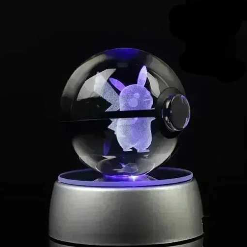 Pkm.store Pokeball & Pokebälle-Kristall Pokeball Mit 3D Effekt Realxo Mewtu Pikachu Uvm.