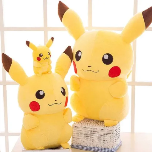 Pkm.store Pokemon Kuscheltiere-Lachender Pikachu Stofftier Kuscheltier In Verschiedenen Grosen (20-45Cm)