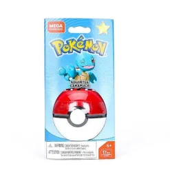 Pkm.store Pokemon Spielzeug-Mega Construx Pokemon Pokeball (Pikachu, Mauzi, Glumanda, Bisasam, Schiggy Pummeluff) Mit Pokemon Ball