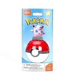 Pkm.store Pokemon Spielzeug-Mega Construx Pokemon Pokeball (Pikachu, Mauzi, Glumanda, Bisasam, Schiggy Pummeluff) Mit Pokemon Ball