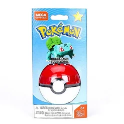 Pkm.store Pokemon Spielzeug-Mega Construx Pokemon Pokeball (Pikachu, Mauzi, Glumanda, Bisasam, Schiggy Pummeluff) Mit Pokemon Ball