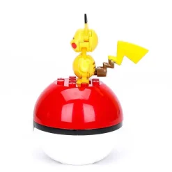 Pkm.store Pokemon Spielzeug-Mega Construx Pokemon Pokeball (Pikachu, Mauzi, Glumanda, Bisasam, Schiggy Pummeluff) Mit Pokemon Ball