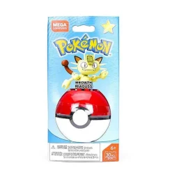 Pkm.store Pokemon Spielzeug-Mega Construx Pokemon Pokeball (Pikachu, Mauzi, Glumanda, Bisasam, Schiggy Pummeluff) Mit Pokemon Ball
