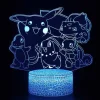 Pkm.store Pokemon Lampen & Nachtlichter-Nachtlicht Mit Pokemon Starter Motiv, Farbwechsel Und 3D Effekt