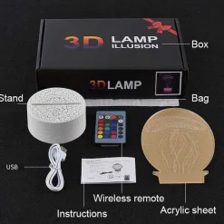 Pkm.store Pokemon Lampen & Nachtlichter-Nachtlicht Mit Pokemon Starter Motiv, Farbwechsel Und 3D Effekt