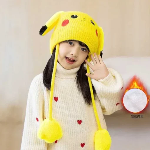 Pkm.store Herbst & Winter-Niedliche Pokemon Winter Cosplay Mützen Fur Kinder