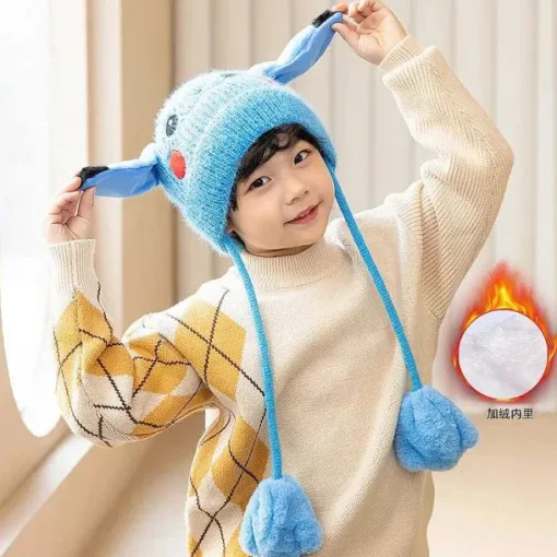 Pkm.store Herbst & Winter-Niedliche Pokemon Winter Cosplay Mützen Fur Kinder