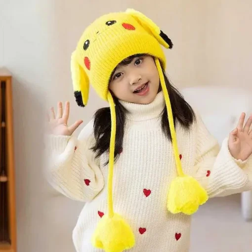 Pkm.store Herbst & Winter-Niedliche Pokemon Winter Cosplay Mützen Fur Kinder