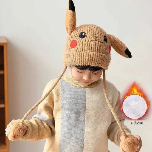 Pkm.store Herbst & Winter-Niedliche Pokemon Winter Cosplay Mützen Fur Kinder