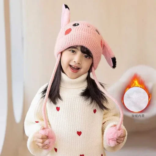 Pkm.store Herbst & Winter-Niedliche Pokemon Winter Cosplay Mützen Fur Kinder