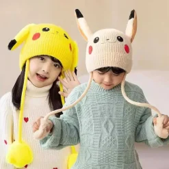 Pkm.store Herbst & Winter-Niedliche Pokemon Winter Cosplay Mützen Fur Kinder