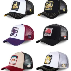 Pkm.store Pokemon Mützen & Caps-Pika Mutze - Baseball Cap - Pokemon Cap (Pikachu, Enton, Gengar, Relaxo, Pokeball)