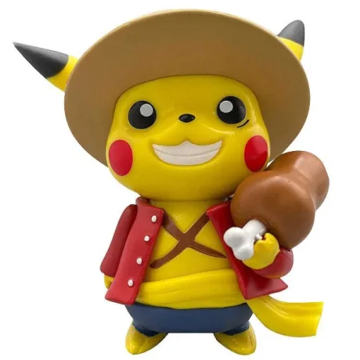 Pkm.store Pokemon Figuren-Pikachu Als Cosplay Figur - One Piece Luffy Majin Buu