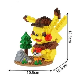 Pkm.store Pokemon Bausteine-Pikachu Baustein Figuren (3 Motive Zur Auswahl)
